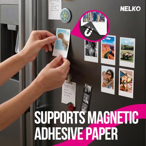 Nelko Photo Printer, 2x3 Portable PP02 Inkjet Printer for Sticker, Magnetic, Water Transfer & Heat Transfer Paper, Bluetooth Compatible with iOS & Android, App Editing, Ivory