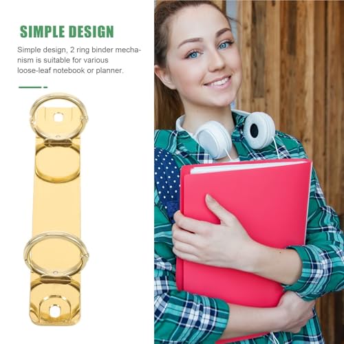 Ring Binder Mechanism Pack Of 12, 2-Hole Metal Spine Inserts, Detachable Planner Folder