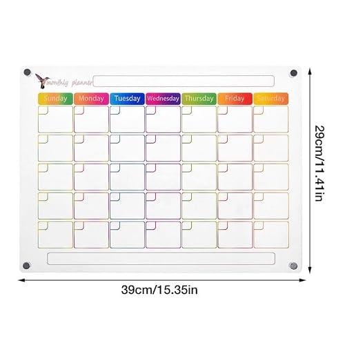 Magnetic Calendar Fridge Clear Dry Erase Calendar Memo Board
