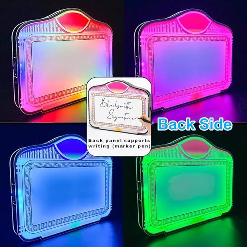 Led Letter Bottle Presenter with Remote &Rubber Buckle,Acrylic Spellable Letter Plaque(Wrought Iron Border) 7-Color Nightclub System (4 Sets Letters+1 Set Numbers+ Dual Batteries)