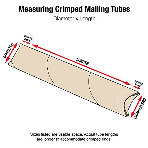 Aviditi Snap Seal Kraft Mailing Tubes, 3 x 48 Inches, Pack of 24, for Shipping, Storing, Mailing, and Protecting Documents, Blueprints and Posters