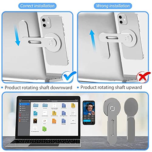 GVRMLDF Metal Expansion Phone Stand Laptop Screen Side Mount Folding Holder Desktop PC Support Bracket(Black)