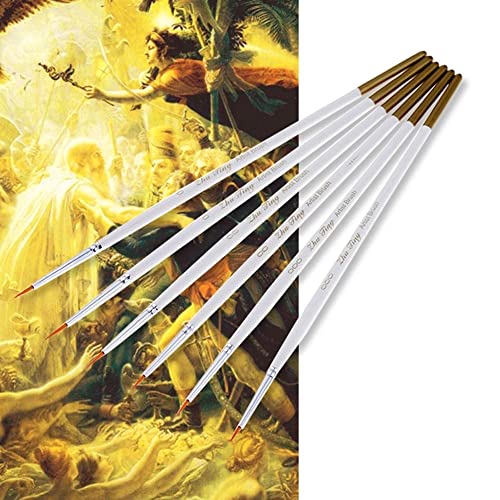 UOHLCX HBJWOV 6PCS Nylon Hair Art Paint Brush Set Multifunctional Painting Brush Art Painting Tool for Beginners Professionals Students