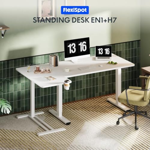 FLEXISPOT 28" Mobile Standing Desk Pneumatic Lift Computer Workstations