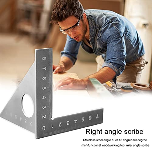 TEOYETTSF Hardness Angle Guide Ruler Woodworking Scriber Scribing Gauge Finder Protractor Stainless Steel Carpenter Measure Tool