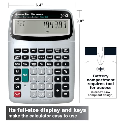 Calculated Industries 43430 Qualifier Plus IIIfx Desktop PRO Calculator