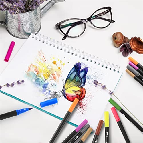UOHLCX HBJWOV 12/36 Colors Watercolor Pens Set Tip Brush Art Pen For Drawing Painting Calligraphy Supplies Coloring(36color)