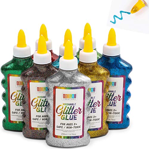Bright Creations Glitter Glue Variety Pack (8 Colors, 6.8oz (8ct))