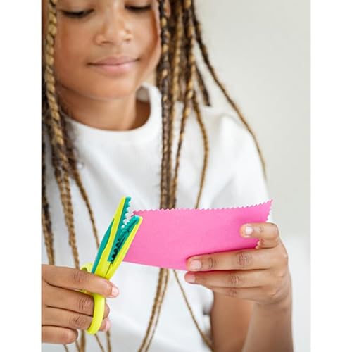 Maped Quick-Change Craft Scissors Case with 10 Blades, Kids, 5 Inch, Blunt Tip, Right & Left Handed (601010)