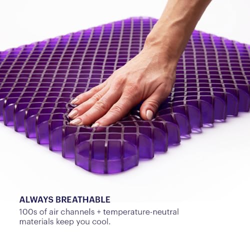 Purple Simply Seat Cushion, Lightweight 1.25" Low-Profile Gel Seat Cushion
