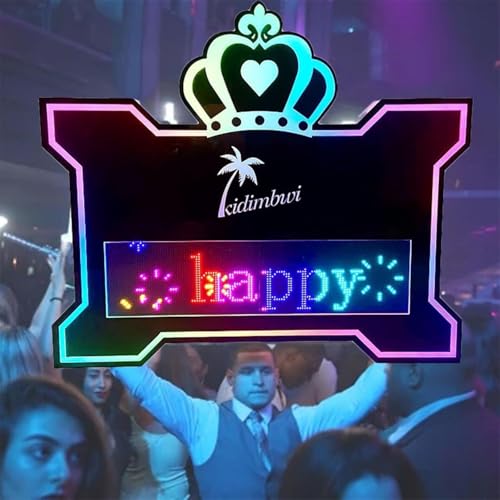 Led Bottle Presenter Programmable, Bottle Service Signs For Night Club, Birthday DIY Custom - LED Logo Message Board, Led Letter Bottle Presenter for Wedding,SmallScreen