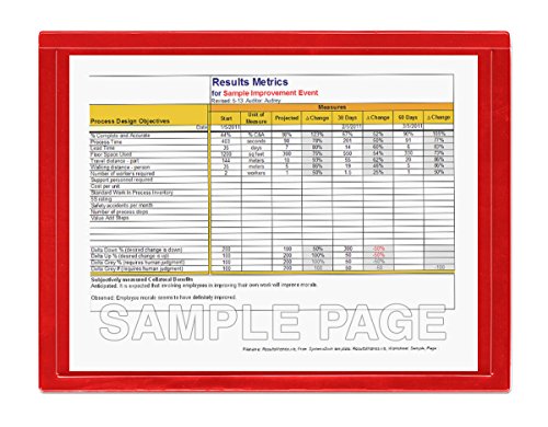 StoreSMART® - Red Document Frame (Window) - Letter-Size Pages - 10-Pack - R282-R-10