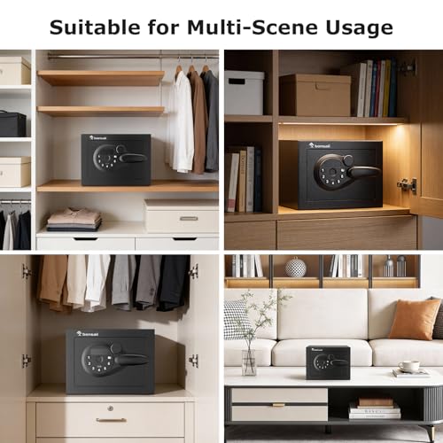 Bonsaii Security Safe Box With Electronic Keypad 0.231 Cu.Ft for Valuables