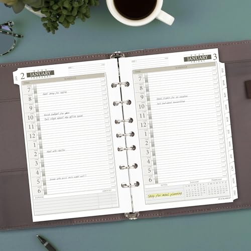 AT-A-GLANCE 2025 Planner, Daily, 5-1/2" x 8-1/2", Desk Size, One Page Per Day Refill, Loose-Leaf (481-125-25)
