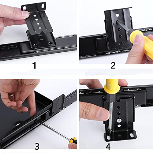 JKSVTF Computer Deskkeyboard Drawer Ergonomic Keyboard Tray Slide-Out Keyboard Platform Pull Out Platform Under Desk/Black/Normal (G Mouse +Beam)
