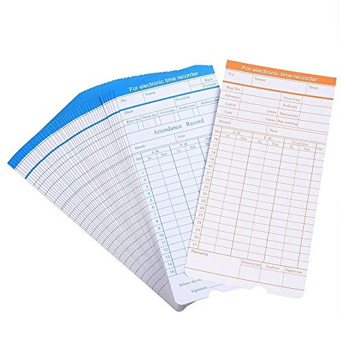 1000x Monthly Time Clock Cards Timecard for Employee Attendance Payroll Recorder