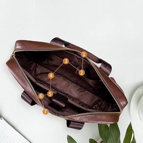 Briefcase Can Be Used For Laptop Leather Shoulder Messenger Bag For Office Tote