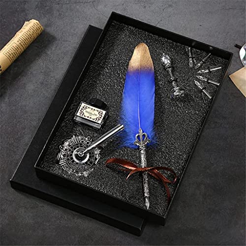 Halloween Cute Feather Pens Set Calligraphy Set Feather Fountain Pens Set (Color : A) (E)