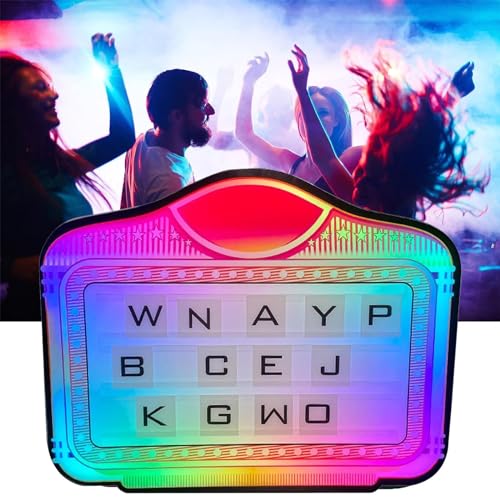 JJENXYYDS Handheld LED Letter Bottle Presenter,Magic Letter Billboard with Light Remote Control,Multiple Color Change,Changeable Letter for Club,Party,Bar,A