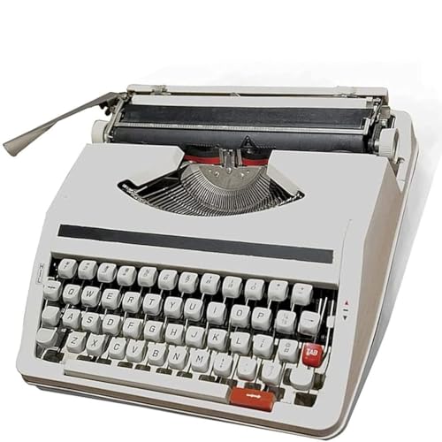 GAYAYAS Vintage Classic Retro Old Typewriter, Classic Nostalgia Portable Retro Manual Typewriter, Flexible Buttons,Classic Word Processor, Typewriters for Writers Beige