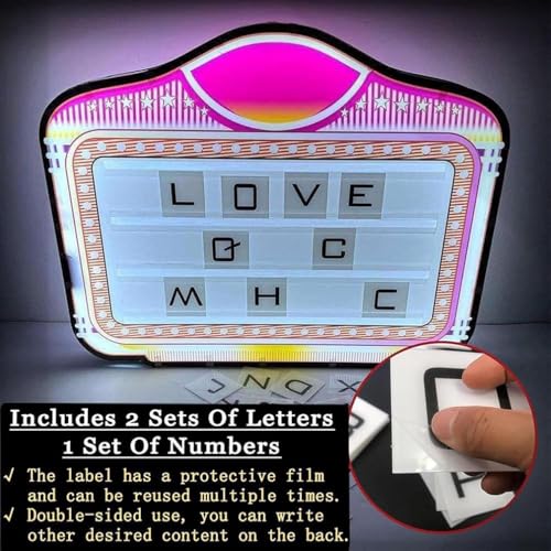GAYAYAS LED Club Bottle Presenter, Customizable Marquee Sign Billboard Board Atmosphere Props for Parties, Bars & Nightclubs - Interchangeable Letter Board,A