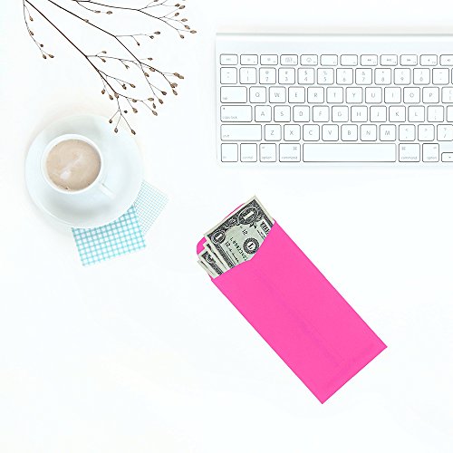 JAM PAPER #7 Business Colored Envelopes - 3 1/2 x 6 1/2 - Ultra Fuchsia Hot Pink - Bulk 500/Box