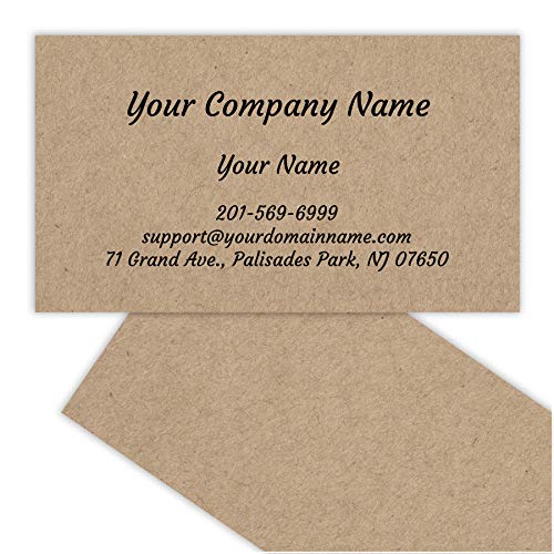Custom Premium Business Cards, (250pcs to 2,500pcs) - Printed on 16pt(350gsm) or14pt (308gsm) Classic matte paper, Made in The USA (Kraft-Plain)