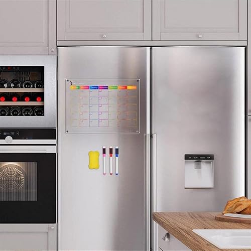 Magnetic Calendar Fridge Clear Dry Erase Calendar Memo Board