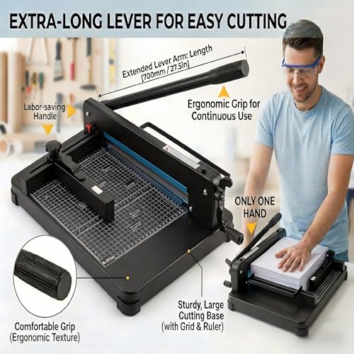 Gleebe Professional 400-Sheet Heavy Duty Paper Cutter Guillotine