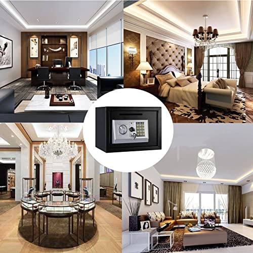 TBLOTYD Home Safe Cash Safety Box Waterproof Wall Mounted Money Deposit Box with Lock Key Home Use Safety Box/23X17X17Cm，35X25X25Cm(16L) Black