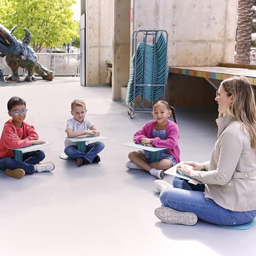 ECR4Kids The Surf Storage Rack, Holds 30 Lap Desks, Classroom Furniture, Silver