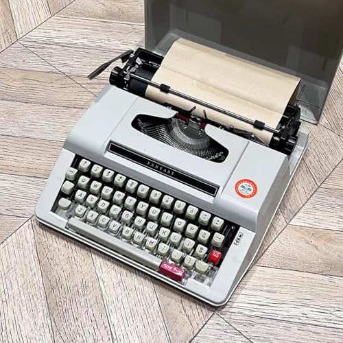 VHUYGK Mechanical Manual Typewriter,English Typewriter with Original Carrying Case,Smooth Keys for Easy Typing Manual Typewriter Ideal for Writers,Collectors, and Children's Gifts(02)