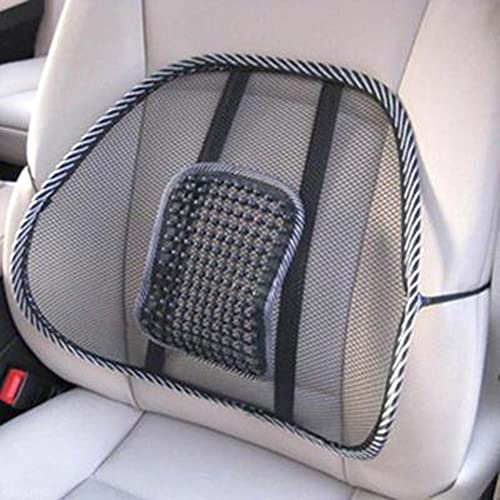 ZUIAI Car Seat Office Chair Massage Back Lumbar Support Mesh Ventilate Cushion Pad Black Mesh Back Lumbar Cushion for Car Driver