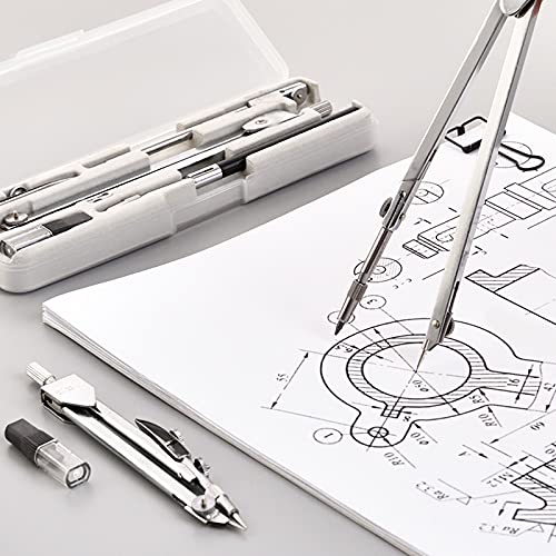 TMMLIJIPL Compass for Geometry Math Compass Professional Drawing Design Student Stationery Exam Engineering Drawing Tool Compass Set Metal Compass Drawing Tool (Size : C)
