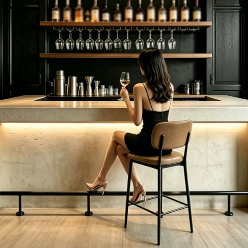 L 2 4 6 8 10 12 14 16 18 20ft Bar Footrest Rail, Undercounter Foot Rails Brushed Stainless Bracket, Round Tube Leg Support Rod(Black,L 3ft/91cm)
