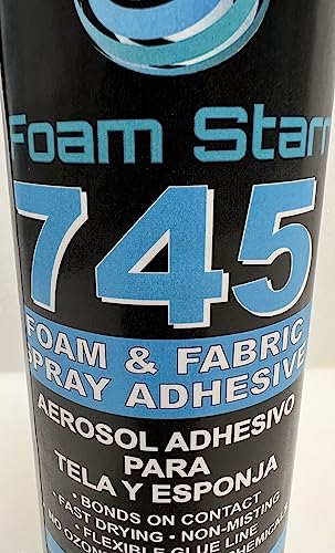 Foam Starr 745 Foam and Fabric Spray Glue Adhesive 12 oz. - 1 case/12 cans per case.