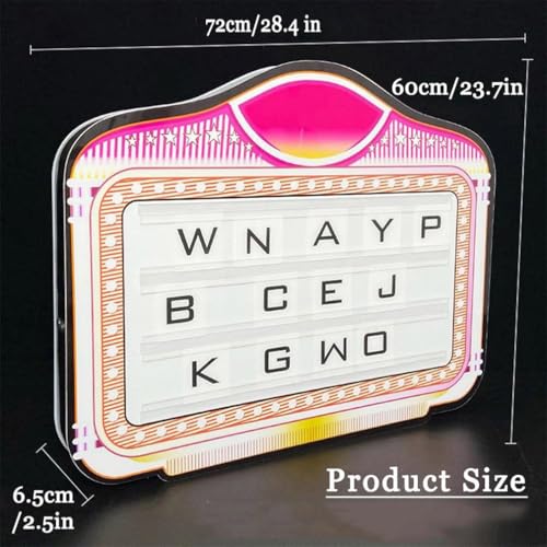 GAYAYAS LED Club Bottle Presenter, Customizable Marquee Sign Billboard Board Atmosphere Props for Parties, Bars & Nightclubs - Interchangeable Letter Board,A