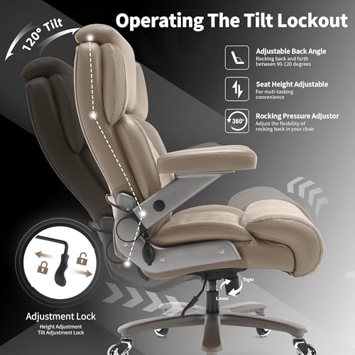 Big and Tall Office Chair 700lbs, Ergonomic High Back Computer Desk Chair