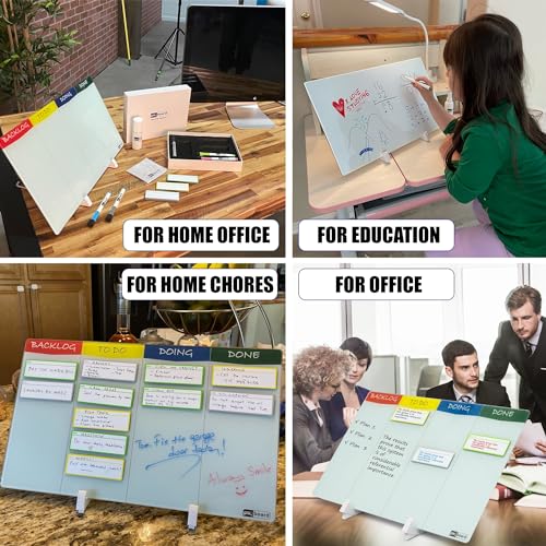 PMXBOARD Desktop Magnetic Kanban Board Kit | Project Management Board