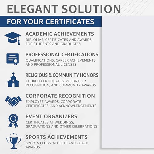 200 Certificate Paper 8.5 x 11 for Printing - Blank Certificate Papers for Award Certificates & Diploma Paper - Premium White Award Papers Cardstock for Awards & Certificates Graduation