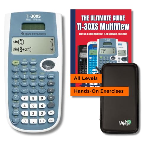 TI-30XS Multiview Scientific Calculator + The Ultimate Guide + WYNGS Protective Case