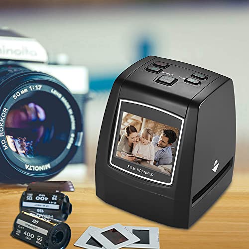 Hiedmeil Film Photo Scanner,High-Resolution 14MP/22MP Film Scanner Convert 35mm 135mm 126mm 110mm 8mm Color Monochrome Slide Film Negative into Digital Picture with 2.4" LCD