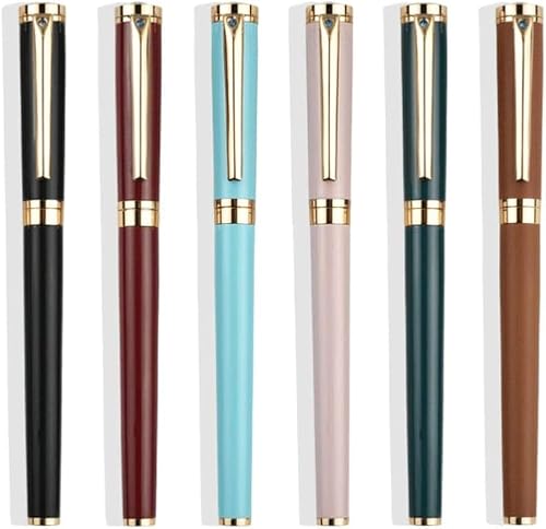 EYPKPL delicate Nib Pen Classic Fountain Pen Metal Smooth Writing Pen Smooth Writing Calligraphy Pen Office Supplies Boxed Gift Pens portable