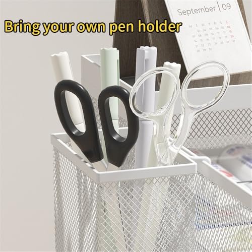 File Organizer Metal Mesh Office A4 Paper Organizer Document File Letter Brochure Filling Tray Rack Shelf Carrier Desk(Black)