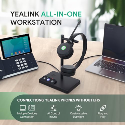 Yealink WH62 Mono UC DECT Wireless Headset for IP Phone PC, Zoom Certified