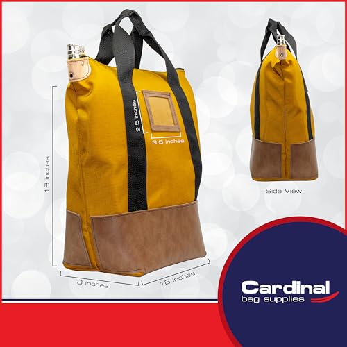 Cardinal bag supplies Locking Heavy Duty Courier Bag, Gold, 18x18x8 inch