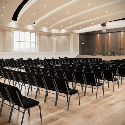 Flash Furniture Advantage Black Multipurpose Church Chairs - 18.5 in. Wide
