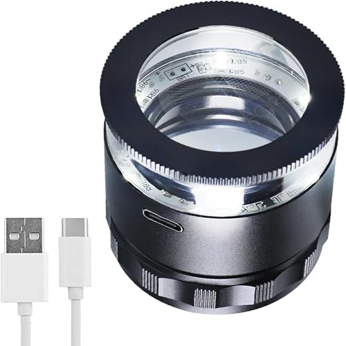 JSEIAJB Hand-held Microscope Magnifying Glass 10X Jewelers ABS Magnifier Portable Scale Loop ﻿