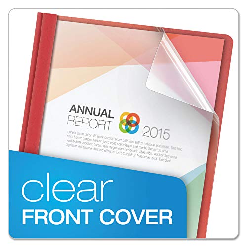 Oxford 55813 Clear Front Report Covers,LTR, 1/2-Inch Cap, 25/BX, Assorted