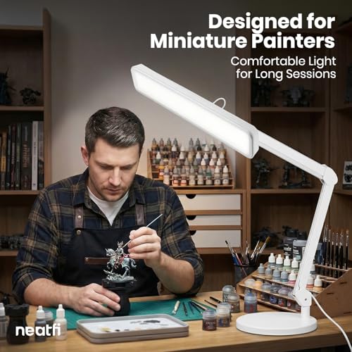 Neatfi 2500LM 30W LED Task Lamp w/Base, 22-Inch Wide Head, Non-CCT (White)